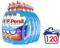 Persil® Persil Active Gel Color - Vloeibaar Wasmiddel - Voordeelverpakking - 6 X 20 Wasbeurten -Thuis Wassen 1200x967