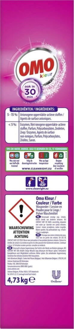 Omo Kleur XXL Waspoeder Voor De Gekleurde Was - 80 Wasbeurten -Thuis Wassen 272x1200 1
