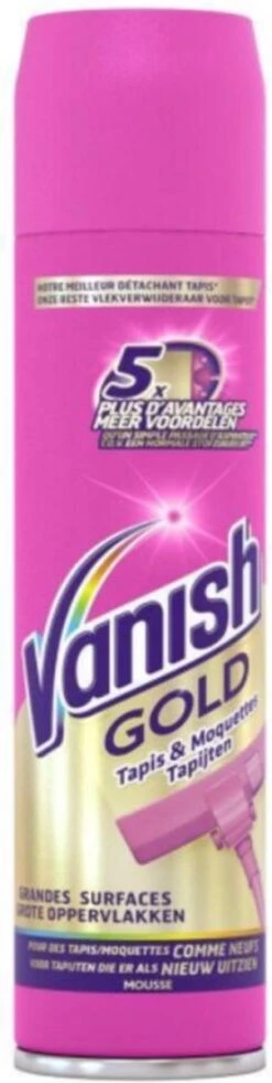 Vanish Gold Mousse Voor Tapijt Vlekkenverwijderaar - 600 Ml -Thuis Wassen 302x1200