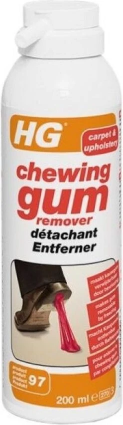 HG Chewing Gum Remover (HG Product 97) - 200ml - Bevriest Kauwgom -Thuis Wassen 348x1200