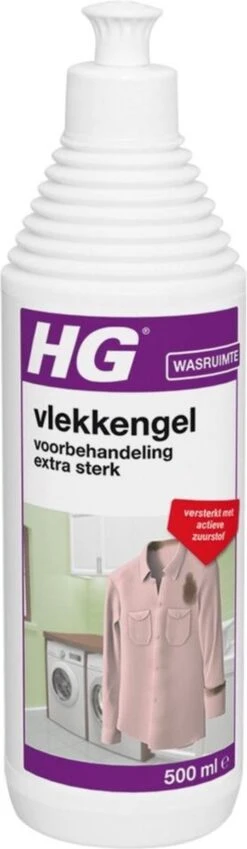 HG Vlekken Voorbehandeling Gel Extra Sterk - 500 Ml - Verwijdert De Allerergste Vlekken = Met Actieve Zuurstof -Thuis Wassen 349x1200