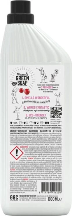 Marcel's Green Soap Wasmiddel Patchouli & Cranberry - 6 X 1 Liter -Thuis Wassen 405x1200 2