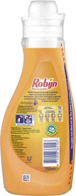 Robijn Orange Rush Wasverzachter - 8 X 30 Wasbeurten - Voordeelverpakking -Thuis Wassen 465x1200 2