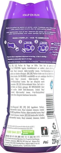 Lenor Amethist En Bloemen - In-Wash Geurbooster - Voordeelverpakking 6 X 16 Wasbeurten -Thuis Wassen 479x1200 1