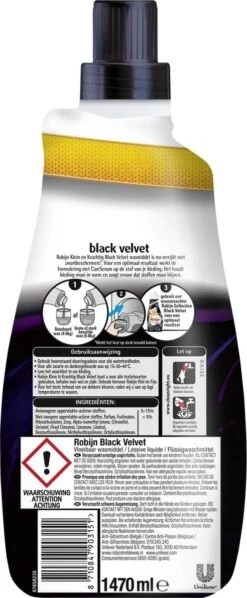 Robijn Klein & Krachtig Black Velvet Vloeibaar Wasmiddel - 2 X 42 Wasbeurten - Voordeelverpakking -Thuis Wassen 496x1200 2