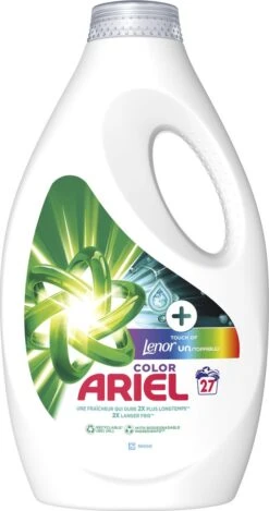 Ariel Vloeibaar Wasmiddel + Touch Van Lenor Unstoppables - 5 X 27 Wasbeurten - Voordeelverpakking -Thuis Wassen 632x1200 5