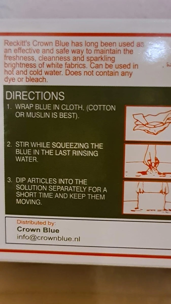 Reckitt's Crown Blue - Blauwsel - 4 X Tablet Van 14 Gr 5 Reckitt's Crown Blue - Blauwsel - 4 X Tablet Van 14 Gr - Afbeelding 3