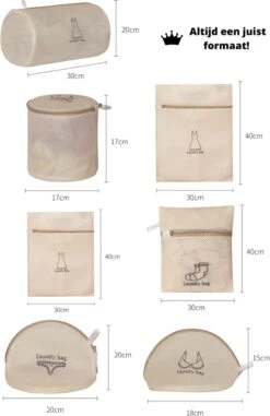 V&P Black Crown Waszakken Set Met Rits - Wasnet - Waszak - Waszakken Set Van 7 Voor Wasgoed - Waszakje Lingerie - Waszak Bh - Divers Delicaat Wasgoed - Wasnet Groot - Wasmachine Zakjes - Laundry Bag Set -Thuis Wassen 777x1200 1