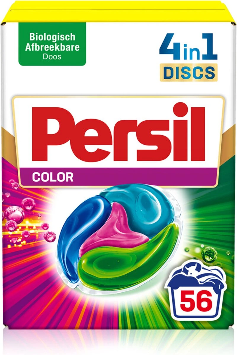 Persil® Persil 4in1 Discs Color Wascapsules - Wasmiddel Capsules - Voordeelverpakking - 2x28 Wasbeurten 3 Persil® Persil 4in1 Discs Color Wascapsules - Wasmiddel Capsules - Voordeelverpakking - 2x28 Wasbeurten