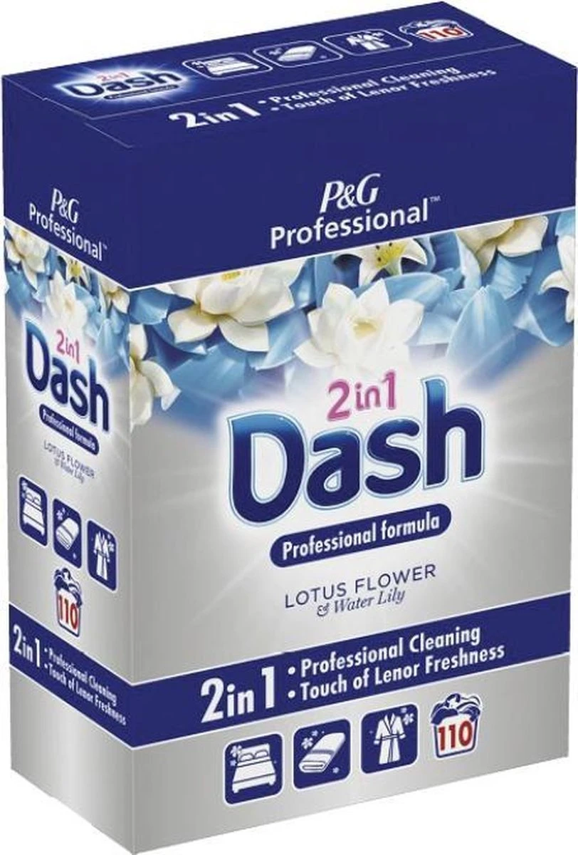 Dash 2 In 1 Lotusbloem En Lelie Waspoeder - XL Pack - 110 Wasbeurten 4 Dash 2 In 1 Lotusbloem En Lelie Waspoeder - XL Pack - 110 Wasbeurten - Afbeelding 2