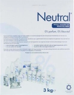 Neutral 0% Wit Parfumvrij Waspoeder - 45 Wasbeurten - Wasmiddel -Thuis Wassen 943x1200