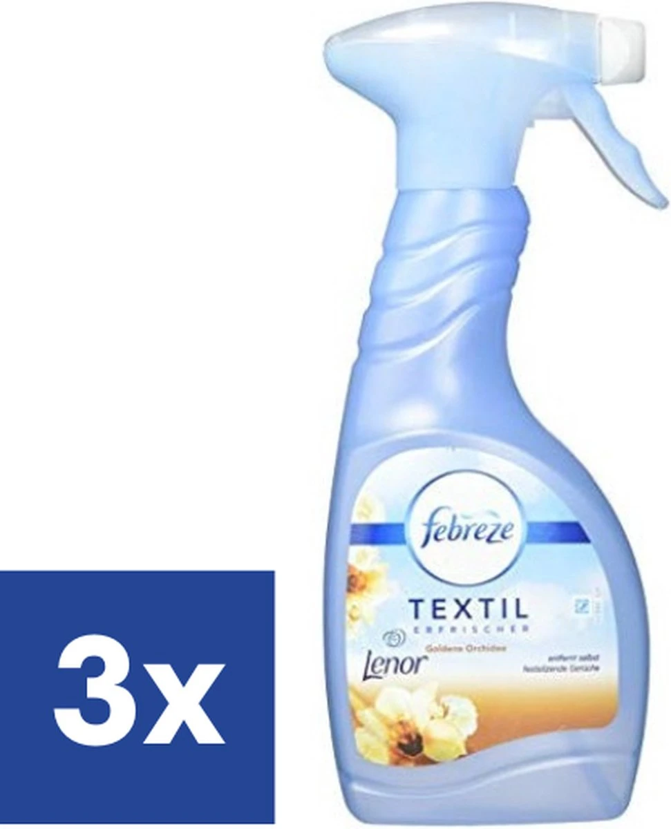 Febreze Gouden Orchidee Textielverfrisser - 3 X 500 Ml 3 Febreze Gouden Orchidee Textielverfrisser - 3 X 500 Ml